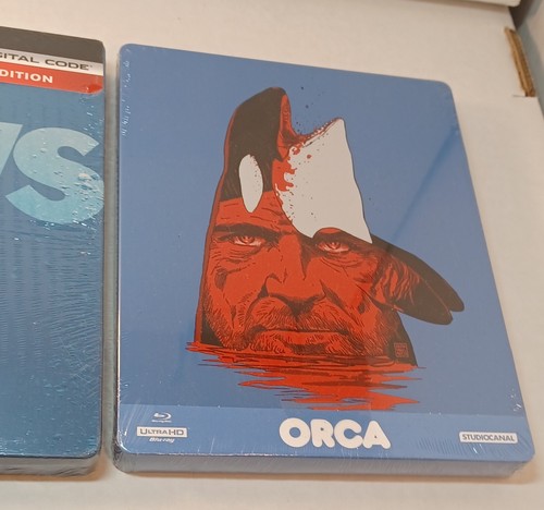 Jaws (1975) + Orca (1977) 4K Steelbooks (4K)-NEW-Box Shipping with Tracking - Picture 3 of 6