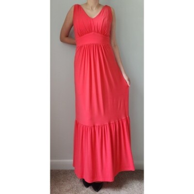 TravelSmith Coral Pink Sleeveless Maxi Dress L Packable Travel Dress | eBay TravelSmith Coral Pink Sleeveless Maxi Dress L Packable Travel Dress | eBay