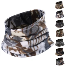 Winter Warmer Camo Neck Gaiter Polar Fleece Face Masks Cover Scarf for Men Women