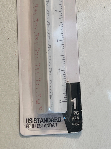 Triangular Architect Scale - 12" Ruler - US Standard -Precision Divided -Plastic - Picture 3 of 4