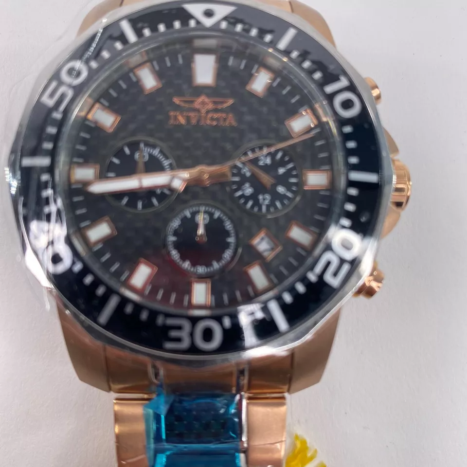 Reloj Invicta 17255 45 mm para hombre Pro Diver acero inoxidable fibra de carbono oro rosa Foto 2 de 4