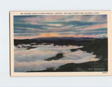 Postcard Sunrise Above Clouds From Mt. Le Conte, Tennessee