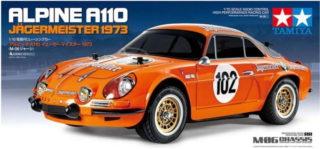 Tamiya 1/10 RC Car Kit Alpine A110 Jagermeister 1973 (M-06 Chassis