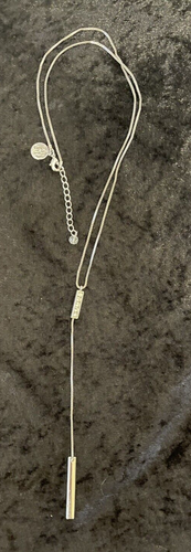 WHBM Menge 2 Lariat-Stil Halsketten goldfarben mit Lederquasten & Silberton - Bild 6 von 10