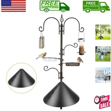 Attract Wild Birds: Multi-Feeder Station with Squirrel Guard & Easy Cleaning