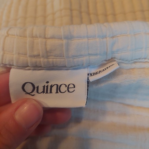 NWT! Quince Organic Cotton Ribbed Ivory Coverlet! King/ Cal King (702) - Picture 8 of 10