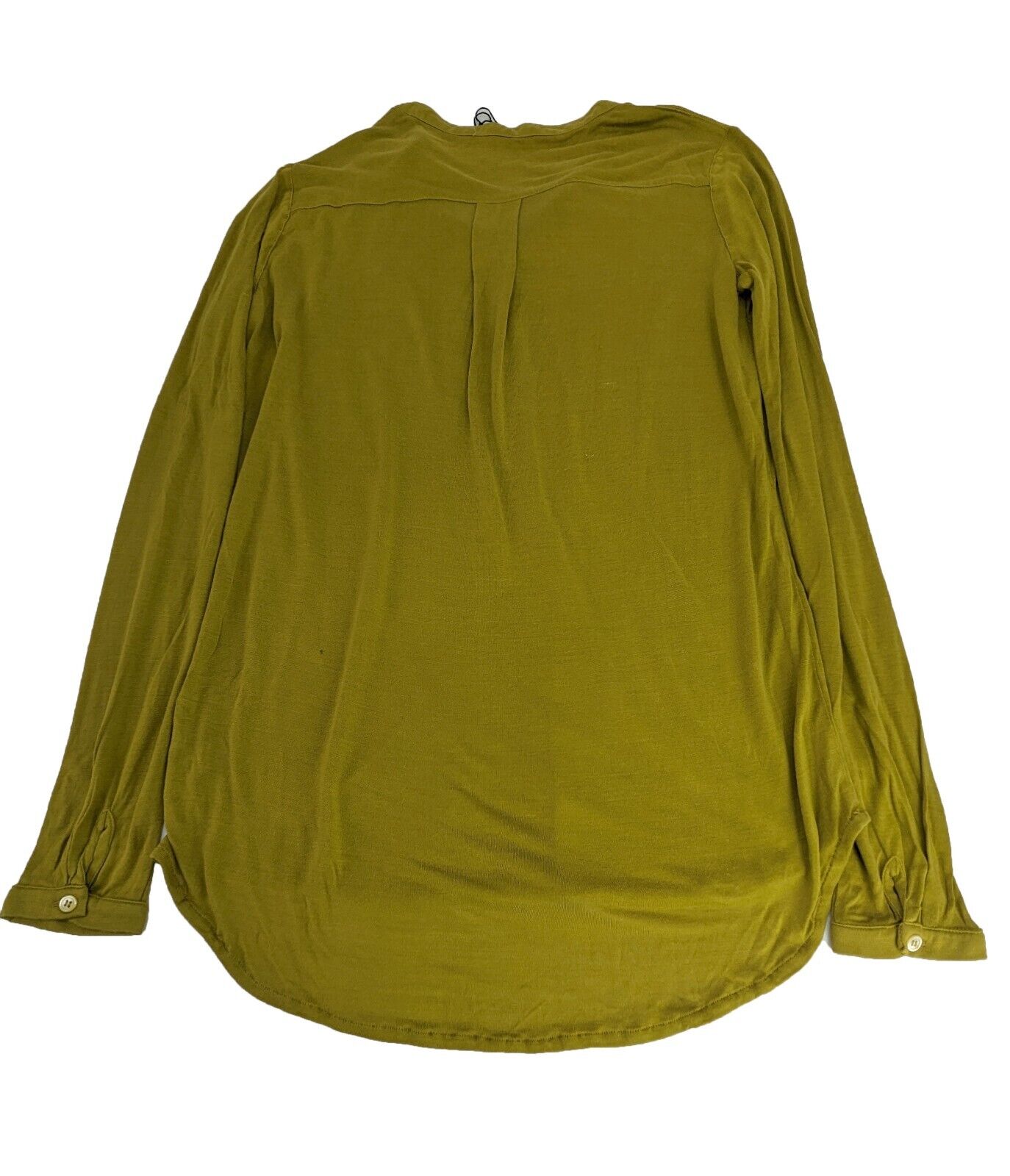 MAJESTIC FILATURES PARIS Mustard Knit Silk Button Up Shirt Size XS NWD ...