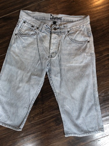 Topman Blue & White Sripe Shorts Size Uk 28 - Picture 2 of 7