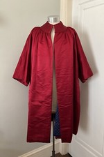 Vintage 1950's Christian Dior Couture Quilted Ruby Silk Opera Coat