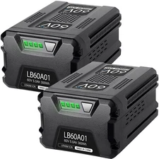 2x 5.0Ah for Greenworks Pro 60V Max Cordless Lithium Ion Battery LB60A03 LB60A02