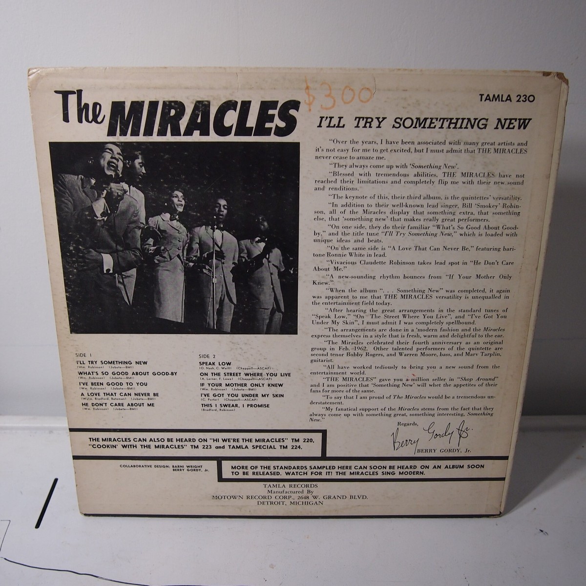 The Miracles I'll Try Something New MONO LP VINYL ALBUM | eBay