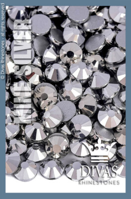 BESCHICHTETE STRASSSTEINE Eltanin Rose #2020 Glas Kristall 'Mine Silver'