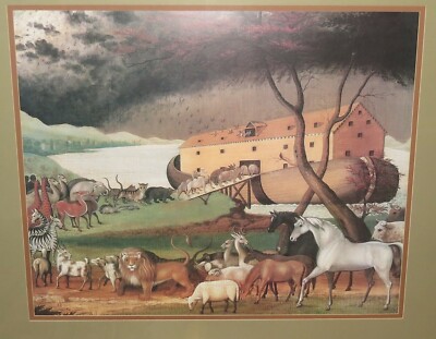 絵画　Noa's Ark? Edward Hicks Noah's Ark Large Framed Print 35 x 30 - Excellent | eBay