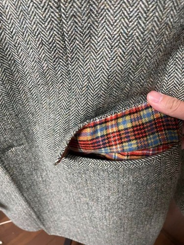COMME des GARCONS JUNYA WATANABE MAN jacket tweed coat men Size S herringbone - Picture 5 of 5