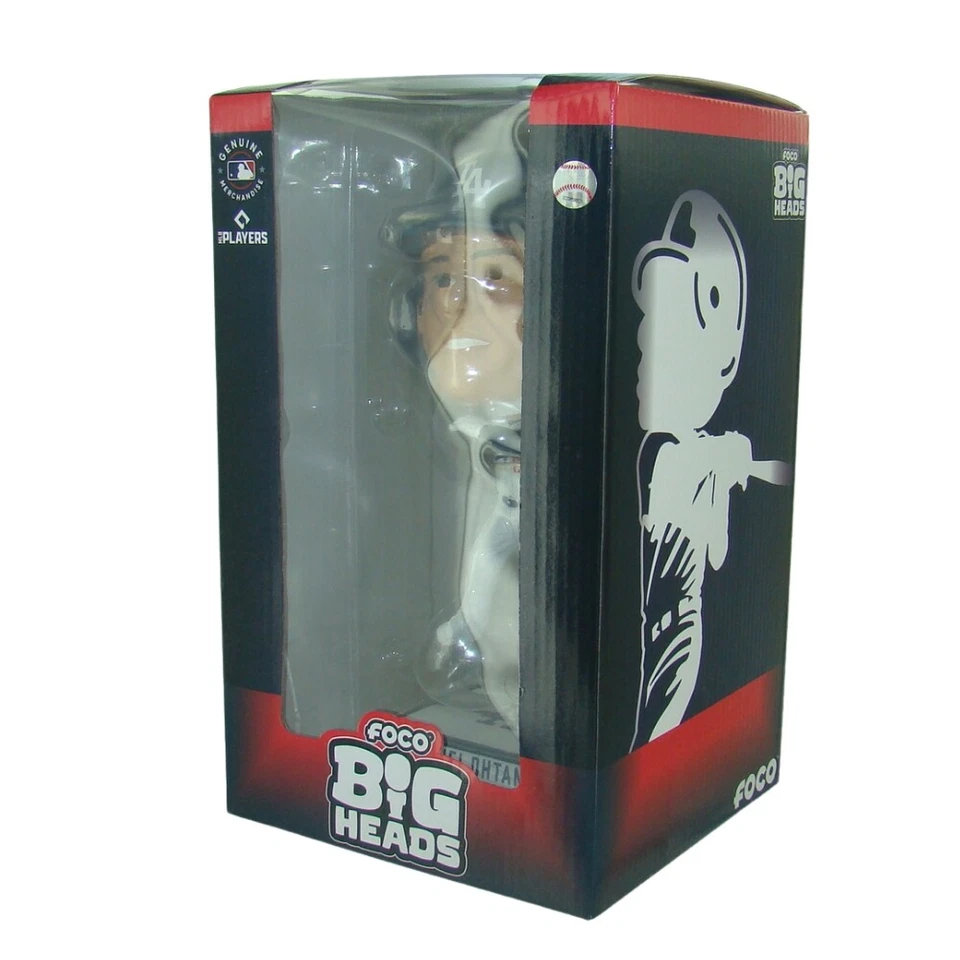 Shohei Ohtani Muñeca Cabeza Bobble Cabeza Bobble Blanca Grande 10.5" Dodgers de Los Ángeles Foto 2 de 4