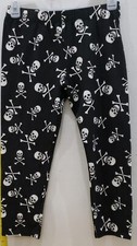 No Boundaries Junior's Skull Leggings Black Size S 3-5 