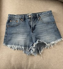 Almost Famous Jean Shorts Low Rise Blue Denim Size 3