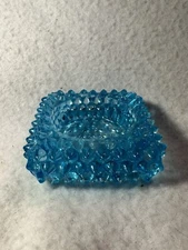 Fenton Hobnail Aqua Blue Open Salt, Ring Holder, Tea Light Holder