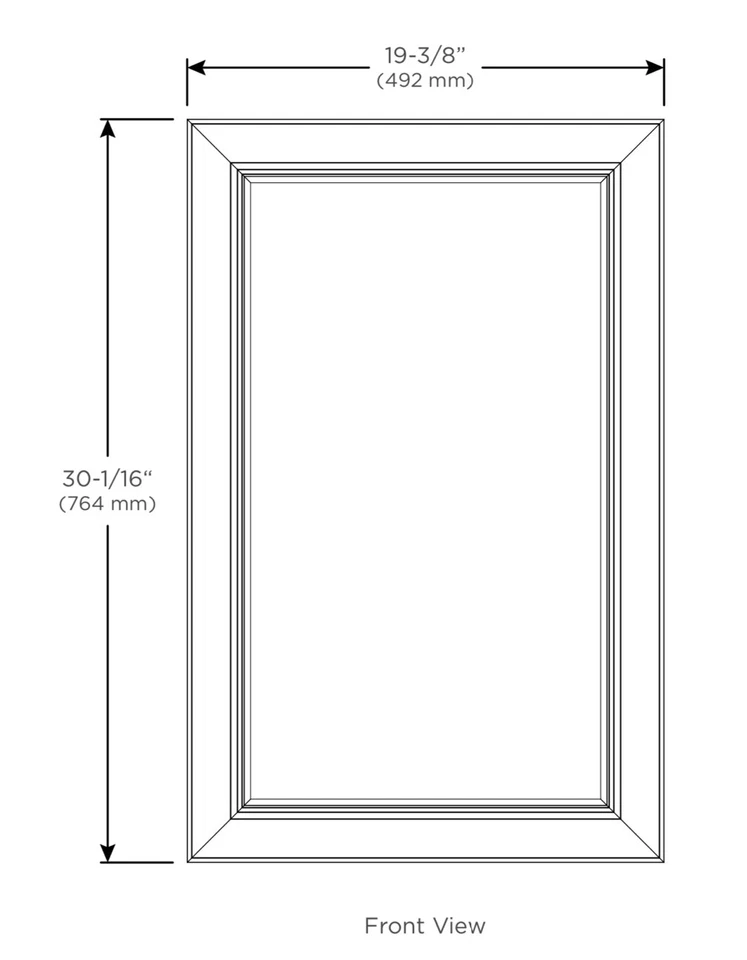 Armário de remédios espelhado Robern 30-1/16” em níquel D2C2030D4BM66SC - Imagem 4 de 4