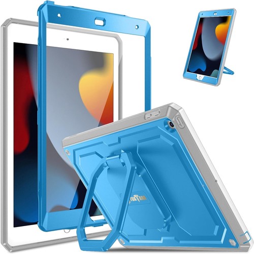 Stoßfeste Hülle für iPad 9. 8. 7. 10,2 Zoll 360 drehbar robust Ständer Cover - Bild 11 von 13