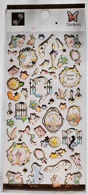 Rapunzul-Princess Glitter Magic Dimensional Sticker Sheet with gold accents