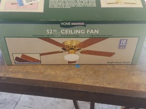 Home Essentials Indoor 52 Ceiling Fan 5 Blades 3 Speed