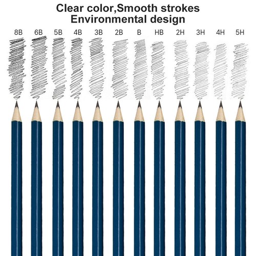 72pc Pencil Sketch Kit-Charcoal Color Watercolor - Picture 5 of 8