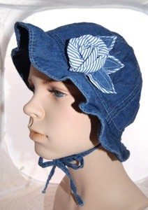 Chapeau Ete Jeans Bleu Fleur Bebe Fille 47 Cm 49 Cm 50 Cm Anti Uv Protection 50 Ebay
