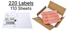 220 Half Sheet Shipping Address Labels 5.5" 8.5" Laser Ink Printer Ebay Brother