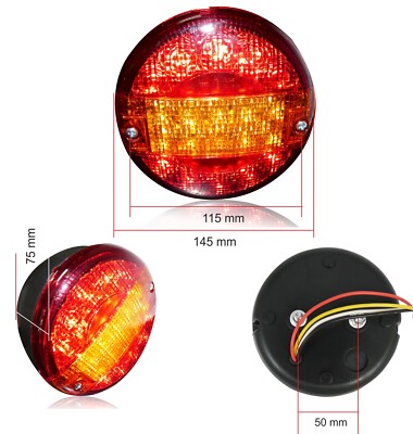 COPPIA FARI FANALI Posteriori Universali Autocarro Roulotte Rimorchio - Foto 14