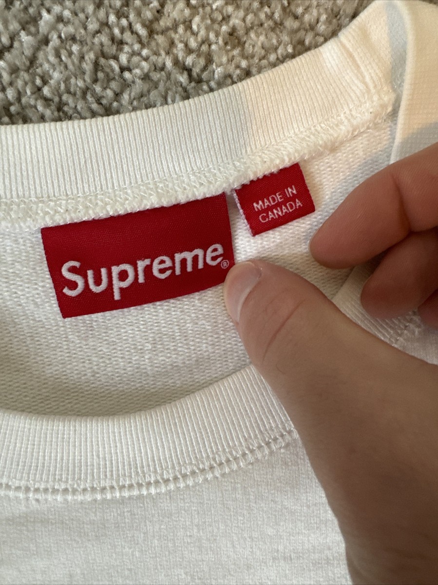 SS14 Supreme Menace II To Society Crewneck XLarge White Sweatshirt