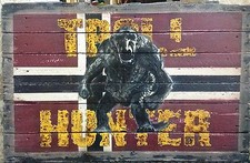 Peinture Troll Hunter sur bois de palette recyclé 