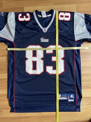 NEW ENGLAND PATRIOTS AMERICAN FOOTBALL SHIRT JERSEY sz L #83