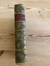 RARE ANTIQUE DOG BOOK BY EDWARD JESSE 1867 B&W ILLUS SUPERB LEATHER BINDING