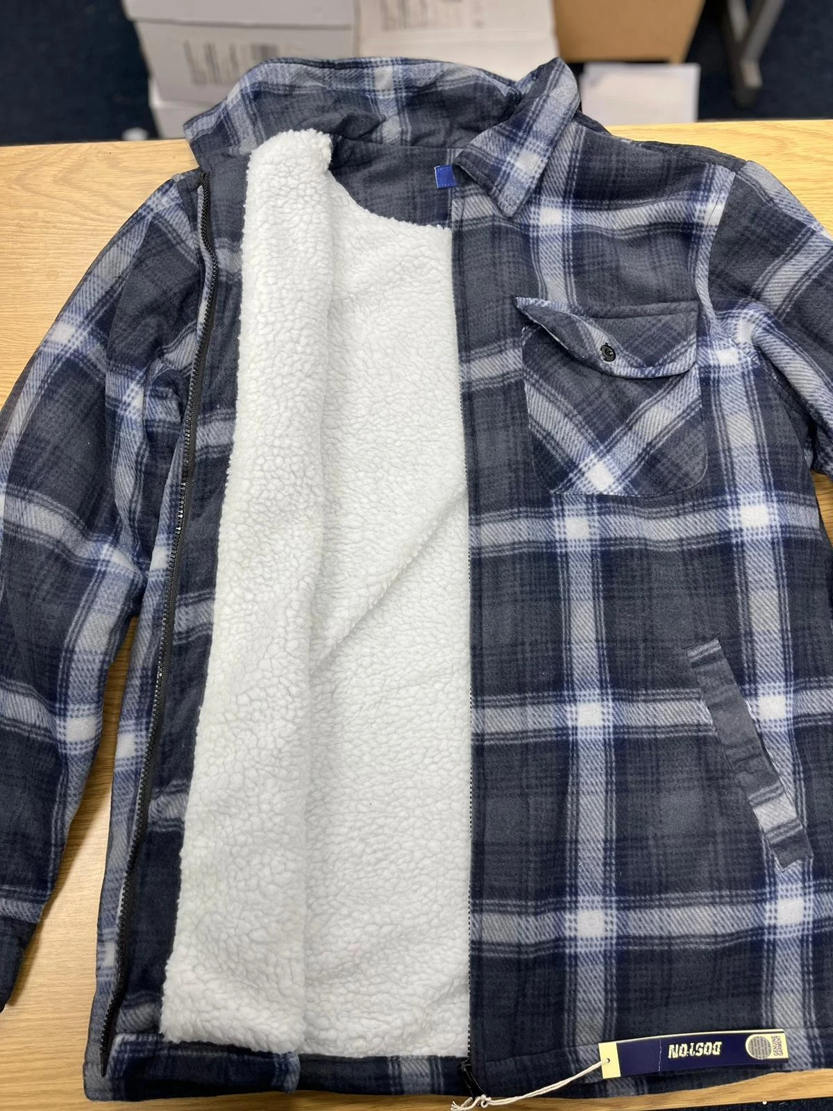 Men's Lumberjack Padded Quilted Check Warm Winter Work Shirt/Jacket Coat M-4XL