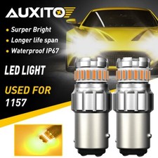 Auxito 1157 Amber Yellow Led Turn Signal Parking Light Bulb Canbus 12set