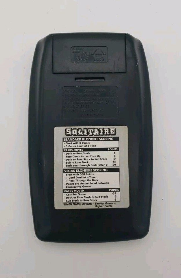 Klondike Solitaire Electronic Handheld Travel Game Big Screen Model