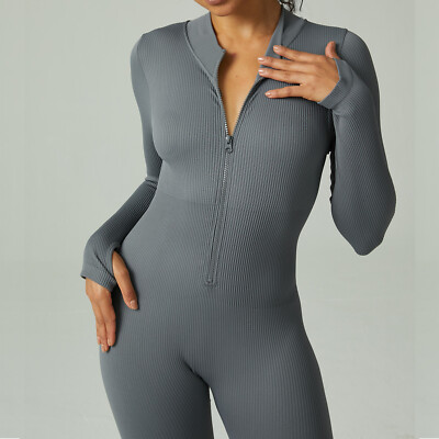 Combinaison D'entraînement Sans Couture Pour Femme – Yoga, Bodycon, Une Pièce, Tissu Extensible 4 Sens