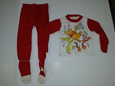 Vintage Disney Winnie the Pooh Tigger 2-Piece Boys Shirt Pants Set 80s Sz 5 Rare