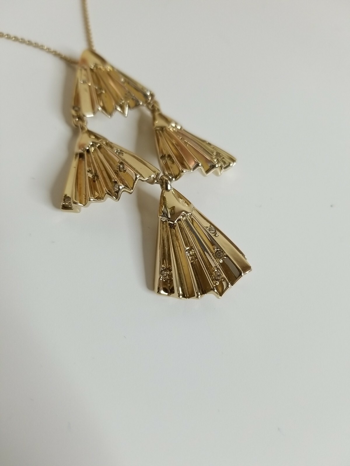 Alexis Bittar Crystal Tiered Fan Necklace Nowe super tanie