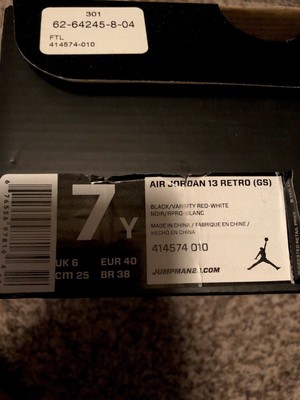 jordan retro 13 size 7