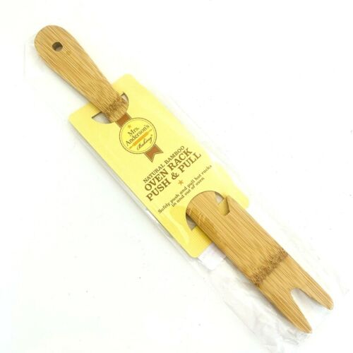 Oven Rack Push Pull Puller for Baking Wooden Stick, Cooking and Grilling by 11"