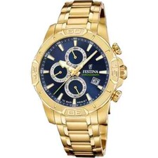 Orologio cronografo Uomo Ragazzo Festina CHRONO F20705/5 acciaio pvd oro blu
