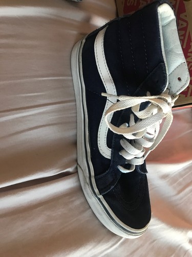 unisex vans sk8 hi slim eclipse/ true white -- men's 5.0 - women's 6.5 - Picture 4 of 7