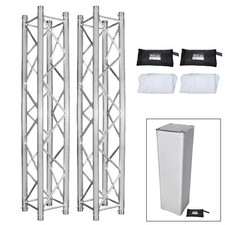 Global Truss SQ-4110 3.28FT 1m F34 Square Truss Segments  White Cover 2 Pack 