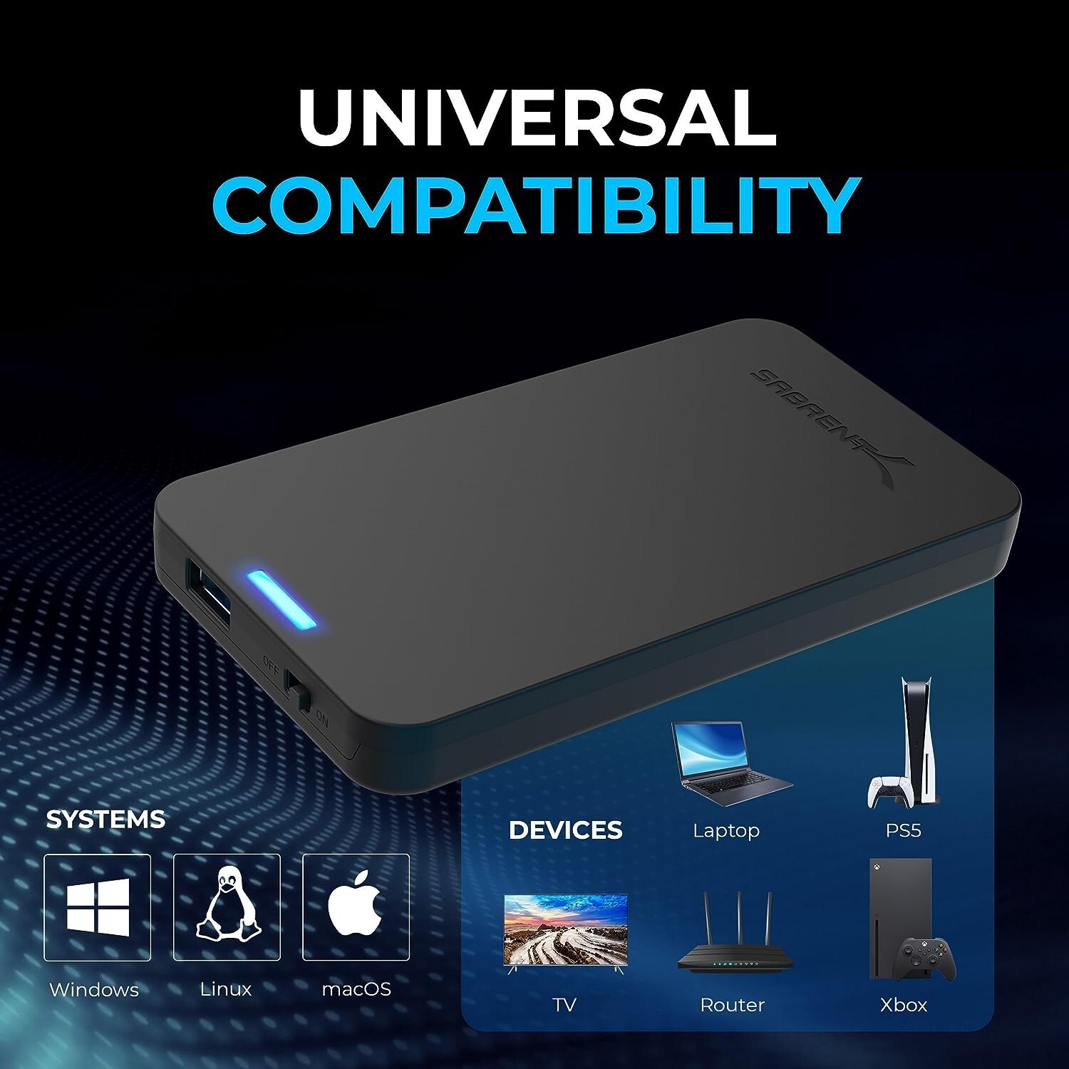 8 Terabyte External Hard Drive USB 3.0 Case SATA III 2.5 Enclosure Tool