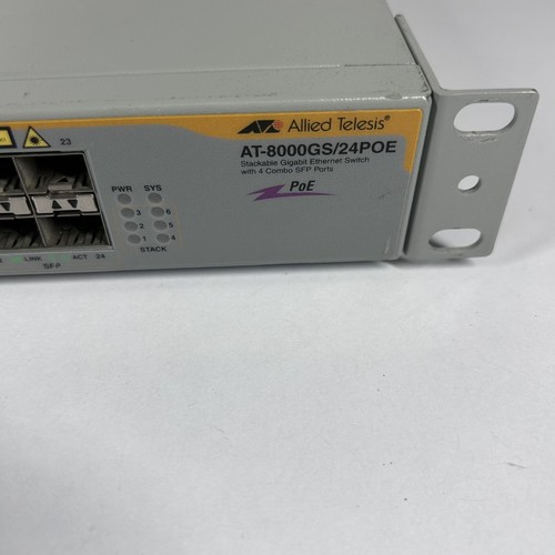 Allied Telesis AT-8000GS/24PoE 24-Port Gig Ethernet Switch Untested Spare/Repair - Picture 8 of 14