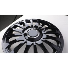 415 Black Lacquer Wheel Covers Snap On Full Hub Caps Fit R15 Tire Steel Rim