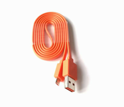 Orange Micro USB Fast Charger Flat Cable for JBL Charge Flip4