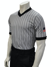 Smitty USA-205 | Grey Basketball Wrestling Referee Shirt w/ Sublimated Flag USA